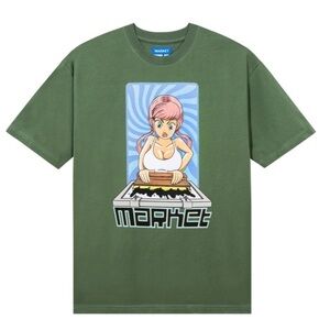 New Market Streetwear Print Shop Tee - Fern green short sleeve men’s XL